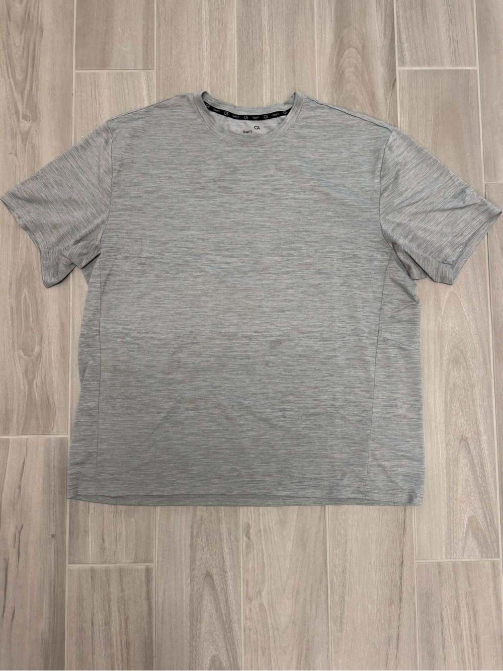 GAPFit Men's Light Grey Heather Crew Neck Short Sleeve Tee